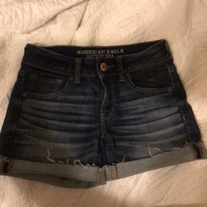 American Eagle midi jean shorts